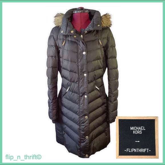 🧥MICHAEL KORS Black Puffer Coat - Picture 1 of 8